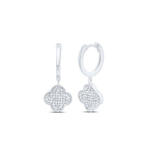 Load image into Gallery viewer, 10K White Gold Elegant Earrings with Diamond with Fine Detail - Splendid Jewellery