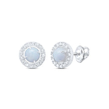 Load image into Gallery viewer, Opal Stud Earrings with Natural Sparkle - Splendid Jewellery
