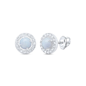 Opal Stud Earrings with Natural Sparkle - Splendid Jewellery