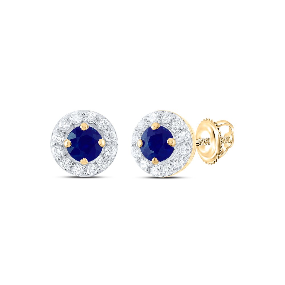 Blue Sapphire Fine Jewellery Stud Earrings with Elegant Styling - Splendid Jewellery