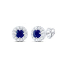 Blue Sapphire Stud Earrings with Natural Sparkle - Splendid Jewellery