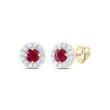 Load image into Gallery viewer, Ruby Stud Earrings with Natural Sparkle - Splendid Jewellery