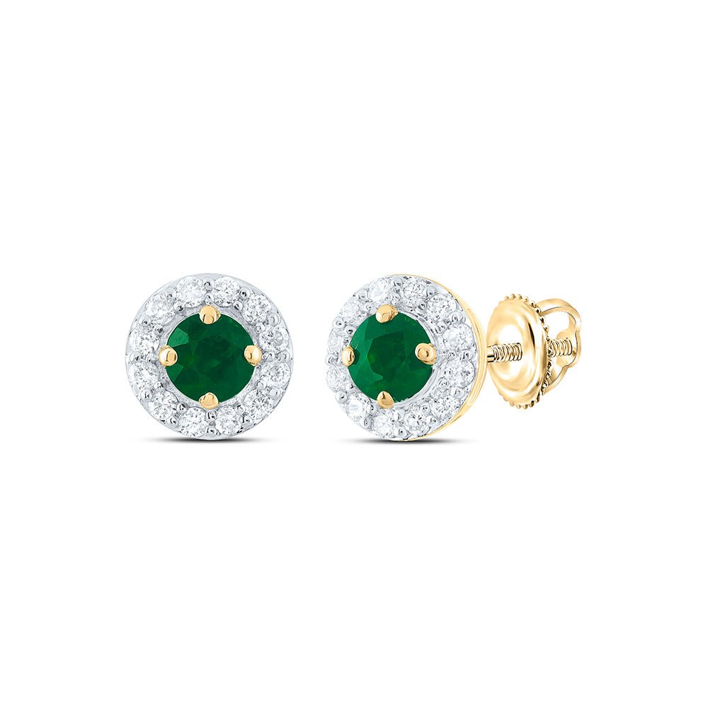 Emerald Earrings in 14K Yellow Gold Gift Edition - Splendid Jewellery