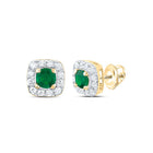 14K Yellow Gold Gift - Ready Emerald Earrings - Splendid Jewellery
