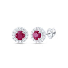 14K White Gold Gift - Ready Ruby Earrings - Splendid Jewellery