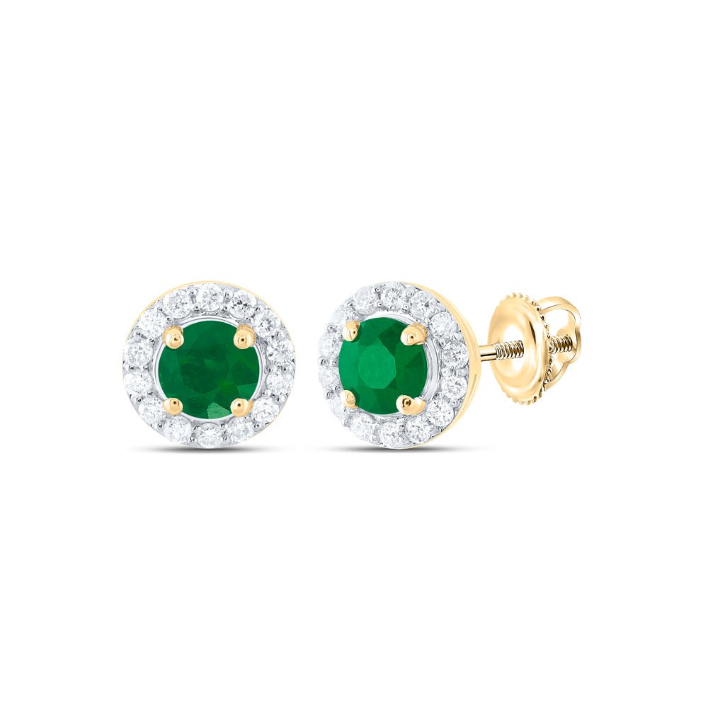 Emerald Fine Jewellery Stud Earrings with Elegant Styling - Splendid Jewellery