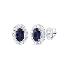 Load image into Gallery viewer, Blue Sapphire Fine Jewellery Stud Earrings Gift Edition - Splendid Jewellery