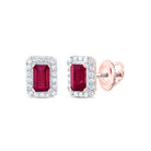 14K Rose Gold Ruby Earrings for Everyday Wear - Splendid Jewellery