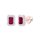14K Rose Gold Ruby Earrings for Everyday Wear - Splendid Jewellery