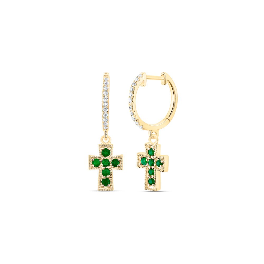 Emerald Earrings 1/10 Cttw - Splendid Jewellery