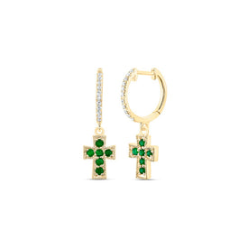 Emerald Earrings 1/10 Cttw - Splendid Jewellery