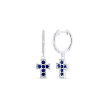 Load image into Gallery viewer, Blue Sapphire Fine Jewellery Earrings with Fine Detail - Splendid Jewellery