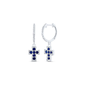 Blue Sapphire Fine Jewellery Earrings with Fine Detail - Splendid Jewellery