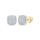 10K Yellow Gold Gift - Ready Diamond Earrings with Fine Detail - Splendid Jewellery