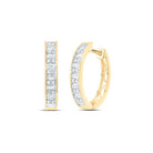 Baguette Diamond Earrings in 14K Yellow Gold - Splendid Jewellery