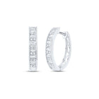 Diamond Hoop Earrings in 14K White Gold - Splendid Jewellery