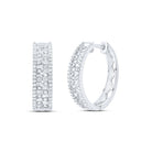 Baguette Diamond Hoop Earrings 7/8 Cttw - Splendid Jewellery
