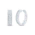 Baguette Diamond Hoop Earrings 7/8 Cttw - Splendid Jewellery