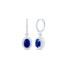 Load image into Gallery viewer, 10K White Gold Gift - Ready Blue Sapphire Earrings with Elegant Styling - Splendid Jewellery