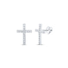 10K White Gold Diamond Earrings with Elegant Styling - Splendid Jewellery