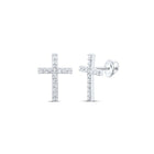 10K White Gold Diamond Earrings with Elegant Styling - Splendid Jewellery