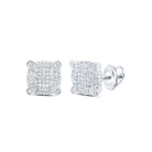 10K White Gold Diamond Earrings for Everyday Wear with Natural Sparkle - Splendid Jewellery