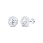10K White Gold Diamond Earrings for Everyday Wear Gift Edition - Splendid Jewellery