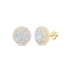 Diamond Earrings in 10K Yellow Gold with Elegant Styling - Splendid Jewellery