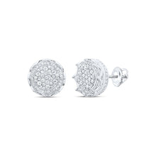 Load image into Gallery viewer, Diamond Earrings in 10K White Gold with Fine Detail - Splendid Jewellery