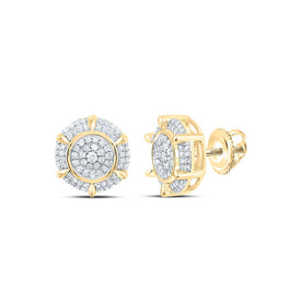 10K Yellow Gold Luxury Diamond Earrings with Fine Detail - Splendid Jewellery