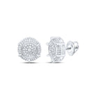 10K White Gold Diamond Earrings with Fine Detail - Splendid Jewellery