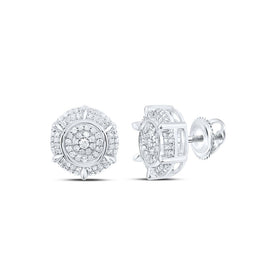 10K White Gold Diamond Earrings with Fine Detail - Splendid Jewellery