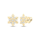 10K Yellow Gold Diamond Earrings for Everyday Wear with Fine Detail - Splendid Jewellery