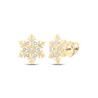 10K Yellow Gold Diamond Earrings for Everyday Wear with Fine Detail - Splendid Jewellery