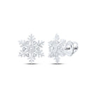 10K White Gold Diamond Earrings for Everyday Wear - Splendid Jewellery