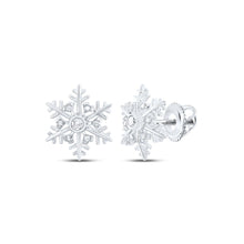 Load image into Gallery viewer, 10K White Gold Diamond Earrings for Everyday Wear - Splendid Jewellery