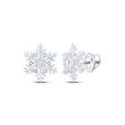 10K White Gold Diamond Earrings for Everyday Wear - Splendid Jewellery