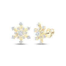 Load image into Gallery viewer, Diamond Earrings in 10K Yellow Gold with Natural Sparkle - Splendid Jewellery