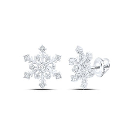 Diamond Earrings in 10K White Gold with Natural Sparkle - Splendid Jewellery