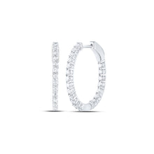 Load image into Gallery viewer, Oval Diamond Earrings in 14K White Gold - Splendid Jewellery
