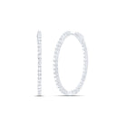 14K White Gold Gift - Ready Diamond Earrings with Natural Sparkle - Splendid Jewellery
