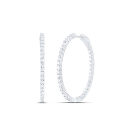 14K White Gold Gift - Ready Diamond Earrings with Natural Sparkle - Splendid Jewellery