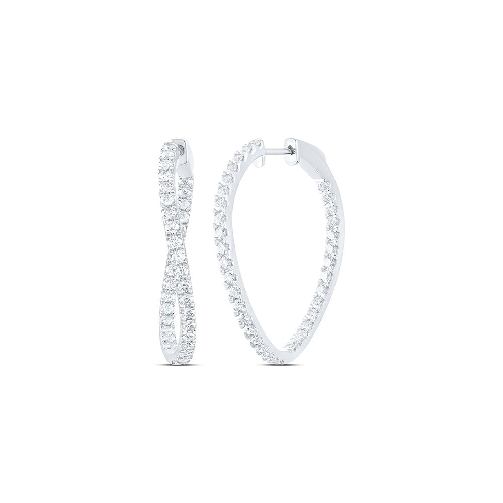 Diamond Hoop Earrings with Natural Sparkle with Natural Sparkle - Splendid Jewellery