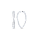 Diamond Hoop Earrings with Natural Sparkle with Natural Sparkle - Splendid Jewellery