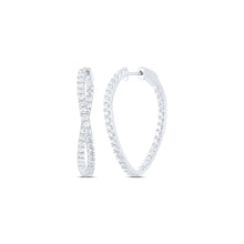 Load image into Gallery viewer, Diamond Hoop Earrings with Natural Sparkle with Natural Sparkle - Splendid Jewellery