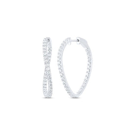 Diamond Hoop Earrings with Natural Sparkle with Natural Sparkle - Splendid Jewellery