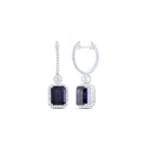 10K White Gold Luxury Blue Sapphire Earrings Gift Edition - Splendid Jewellery