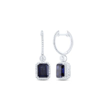 Load image into Gallery viewer, 10K White Gold Luxury Blue Sapphire Earrings Gift Edition - Splendid Jewellery