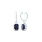 10K White Gold Luxury Blue Sapphire Earrings Gift Edition - Splendid Jewellery