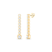Load image into Gallery viewer, 14K Yellow Gold Diamond Earrings for Everyday Wear with Fine Detail - Splendid Jewellery